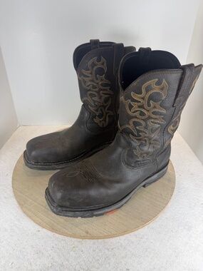 BRUNT Vastbinder Welted Comp Toe Work Boots Men’s 12 M Brown Square Toe